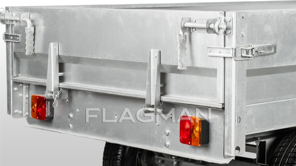 «Прицеп Flagman | Флагман C/ПТТ — 1,0 с ПСМ к мини-трактору (самосвальный)» - фото 8