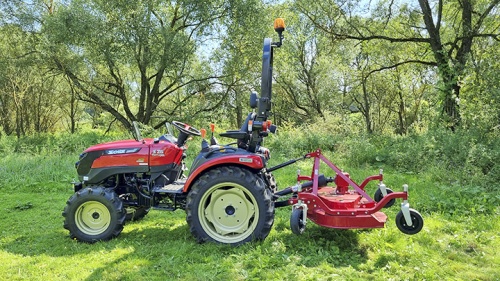 Обзор газонной задненавесной косилки Solis SLGM