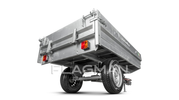 «Прицеп Flagman | Флагман C/ПТТ — 1,0 с ПСМ к мини-трактору (самосвальный)» - фото 6