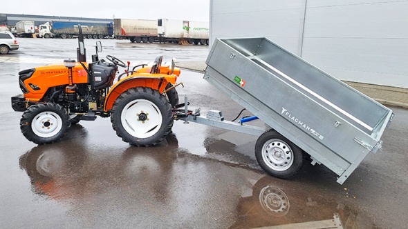 Прицеп Flagman | Флагман C/ПТТ — 1,5 с ПСМ к трактору (самосвальный) - видео