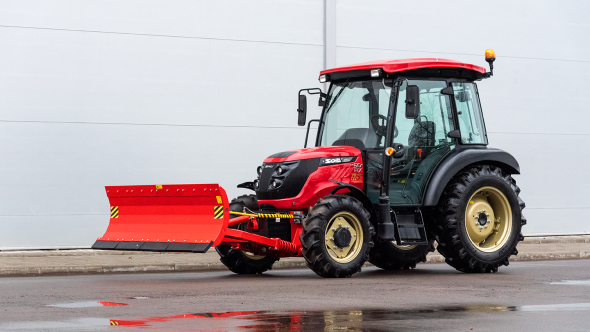 «Отвал Flagman | Флагман 5090 SG к трактору Solis 50 с демпферными пруж. и гидроповоротом (2,2 м)» - фото