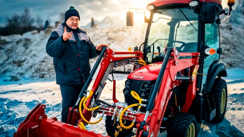 Мы не ожидали такого от индийского трактора... Тест-драйв Solis 26 в сугробах!