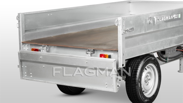 «Прицеп Flagman | Флагман C/ПТТ — 1,0 с ПСМ к мини-трактору (самосвальный)» - фото 9