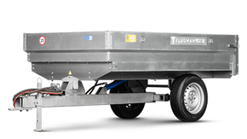 «Прицеп Flagman | Флагман C/ПТТ — 1,0 с ПСМ к мини-трактору (самосвальный)» - фото