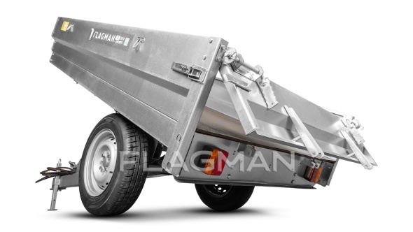«Прицеп Flagman | Флагман C/ПТТ — 1,0 с ПСМ к мини-трактору (самосвальный)» - фото 7