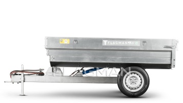 «Прицеп Flagman | Флагман C/ПТТ — 1,0 с ПСМ к мини-трактору (самосвальный)» - фото 3