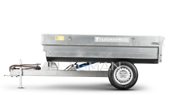 «Прицеп Flagman | Флагман C/ПТТ — 1,0 с ПСМ к мини-трактору (самосвальный)» - фото 2