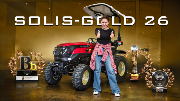 Трактор Solis-Gold | Солис-Голд 26 Mit 4x4 6+2B STD agri 6.00-12 / 8.3-20 (с ПСМ) - видео 3