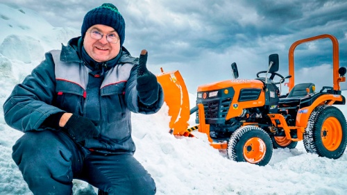 Вся правда как чистит снег Кентавр (Кубота) Т-344. Обзор Сергеем Горячевым